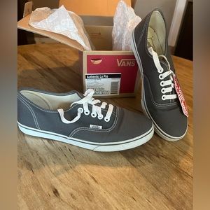 Vans Women’s Authentic Lo Pro Sneakers in Pewter and White